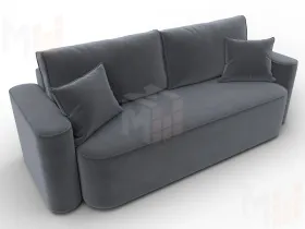 Диван прямой Лига-118 НПБ ( SEVEN 17 серый )