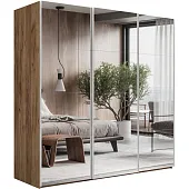 Шкаф-купе Эста 3-х дверный Цельный (12 Зеркал) 270 см.