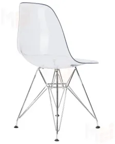 Стул обеденный DOBRIN DSR CASPER (ножки хром, цвет прозрачный)