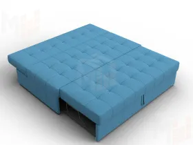 Диван прямой Лига-107 (160) ( Амур 10 голубой )