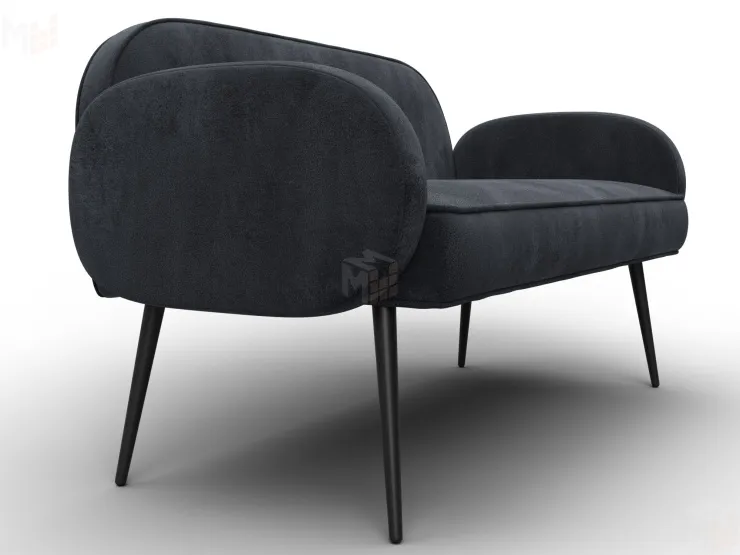 Диван прямой Лига-086 ( TOWER 11 темно-серый )