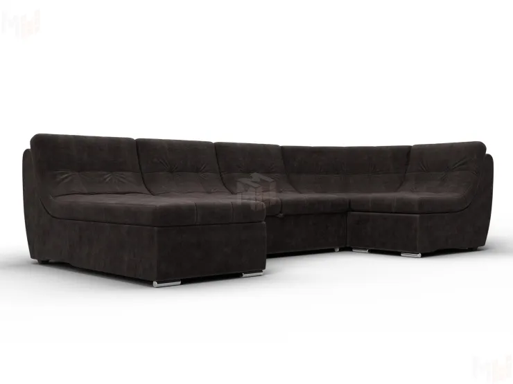 Диван П-образный модульный Холидей ( BRUT 17 коричневый )