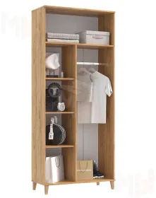 Шкаф Ирис для прихожей Браш Мени Грин/Дуб Крафт