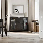 2.02.03.380.5 СИРИУС тумба 2 двери со стеклом и 3 ящика 117х95 Дуб Венге RU 2.02.03.380.5 СИРИУС тумба 2 двери со стеклом и 3 ящика 117х95 Дуб Венге RU