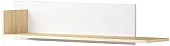Полка навесная ПКС-12  Дуб Сонома - Белый глянец