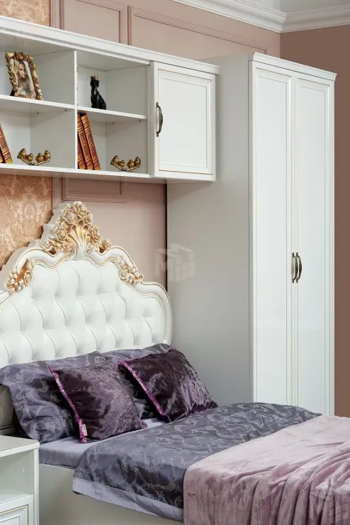 Детская кровать Натали 120х200 см белый глянец