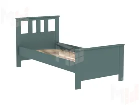 2.08.04.050.6 САГА кровать одинарная 90х200 темно-бирюзовая