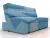 Диван прямой Лига-107 (160) ( Амур 10 голубой )
