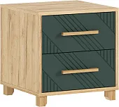 Ирис Тумбы прикроватные (2шт) (Браш Мени Грин, Дуб Крафт)