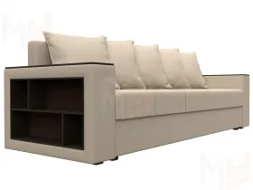 Диван прямой Дубай Лайт полки слева ( Бежевый )