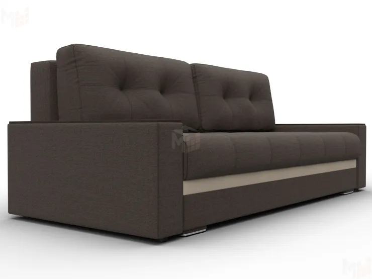 Диван прямой с декором Лига-096 НПБ ( Коричневый\Бежевый )