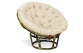Кресло из ротанга «Папасан» (Papasan 23/01) + Подушка (коричневый)