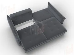 Диван прямой Лига-100 НПБ ( SEVEN 17 серый )