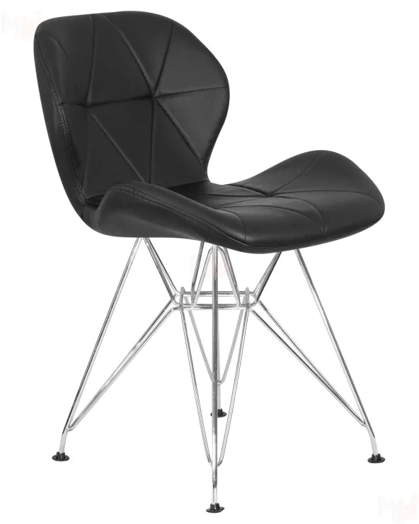 Стул обеденный DOBRIN BUTTERFLY CHROME (ножки хром, цвет чёрный)