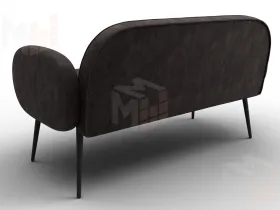 Диван прямой Лига-086 ( BRUT 17 коричневый )