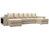 Диван П-образный Дубай полки слева