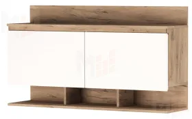 Антресоль  ГРЕТТА 1200  Дуб Крафт золотой-Белый