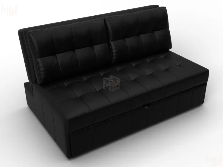 Диван прямой Лига-107 (140) ( GRIFON 18 черный )