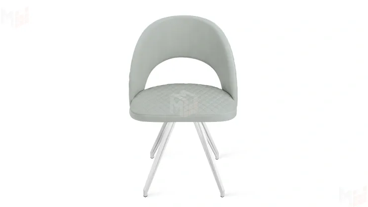 Стул Гэтсби К4  Белый матовый, Велюр Confetti Silver