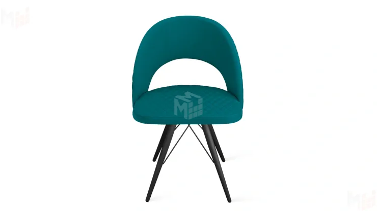 Стул Гэтсби К3 Черный муар, Велюр Confetti Izumrud