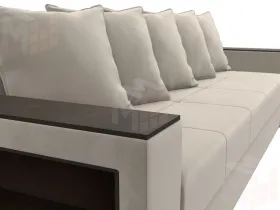 Диван прямой Дубай Лайт полки слева ( Бежевый )