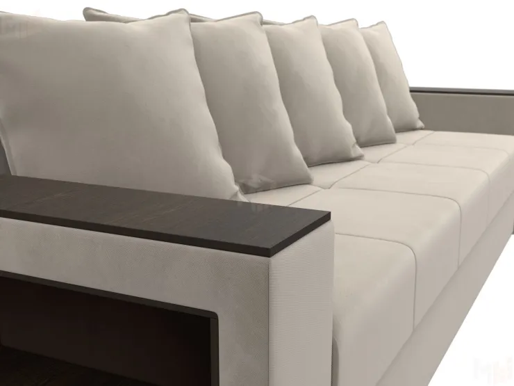 Диван прямой Дубай Лайт полки слева ( Бежевый )