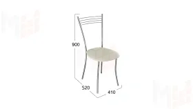 Стул Хлоя-М СРП-087С Каркас Хром, Бежевый к/з 276