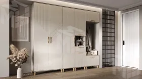 Прихожая Ирис Кашемир/Дуб Крафт серый