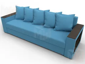 Диван прямой Дубай Лайт ( Амур 10 голубой )