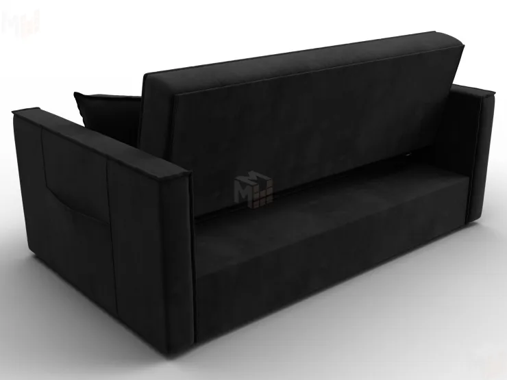 Диван прямой Лига-104 (140) ( SEVEN 35 черный )