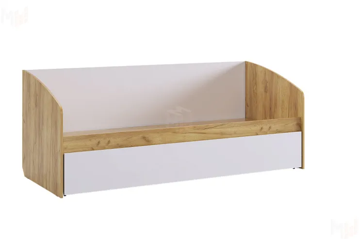 Кровать Форсаж дуб крафт золотой/белый