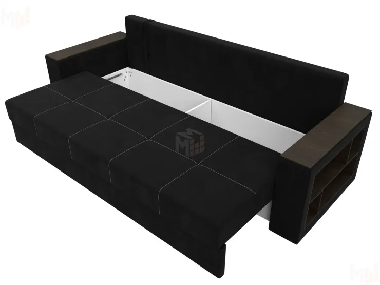 Диван прямой Дубай Лайт ( Черный )