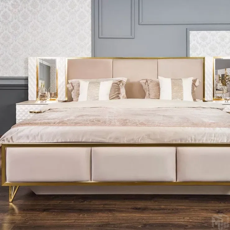 Кровать Lara 160x200 см белый глянец