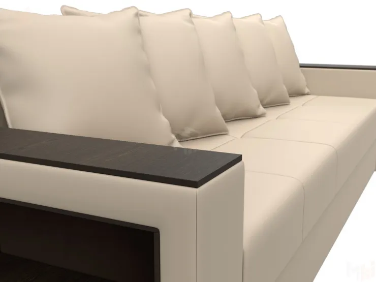 Диван прямой Дубай Лайт полки слева ( Бежевый )