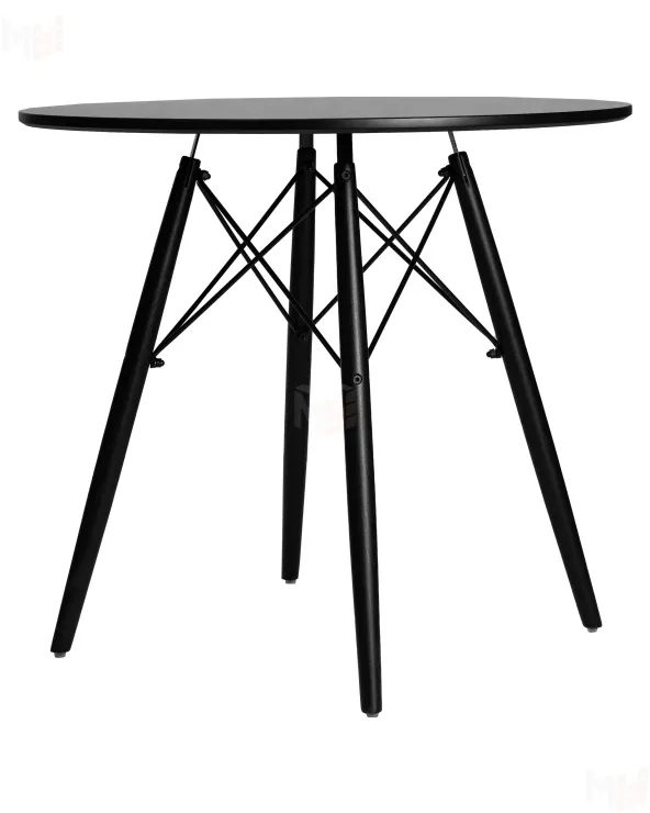 Стол обеденный DOBRIN CHELSEA`80 BLACK (столешница черная, основание черное) Стол обеденный DOBRIN CHELSEA`80 BLACK (столешница черная, основание черное)