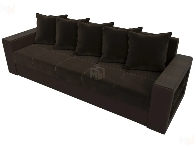 Диван прямой Дубай Лайт ( Коричневый )