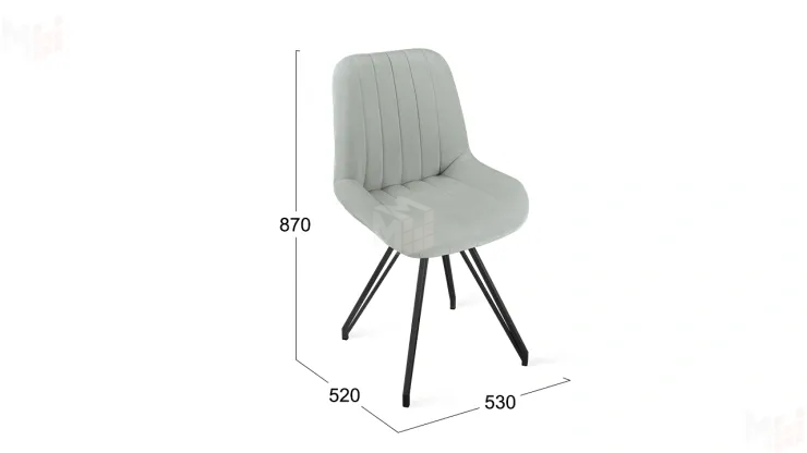 Стул Марвел  К4 Исп. 2 Черный муар Велюр Confetti Silver