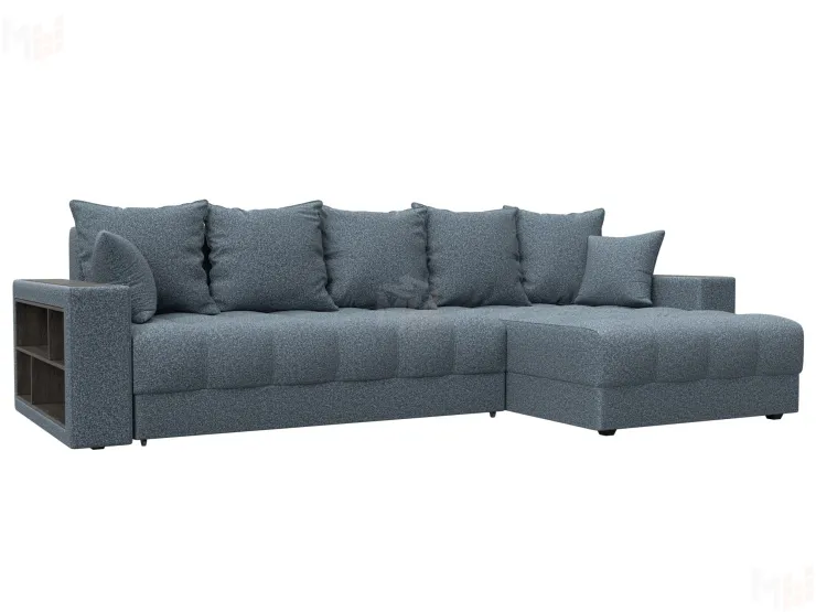 Диван угловой с декором и полкой Лига-050 НПБ