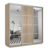 Шкаф-купе Лоял 3-х дверный (Зеркало, ДСП) 180 см.