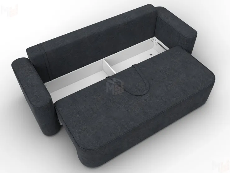 Диван прямой Лига-118 НПБ ( LAIM 26 темно-серый )