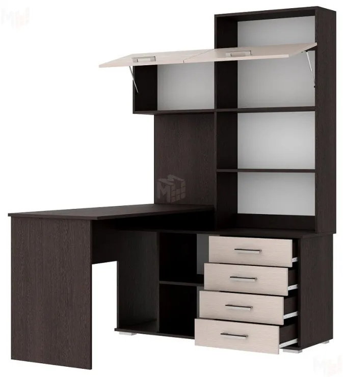 Компьютерный стол ПКС-11 Дуб Венге цаво - Дуб Белфорт