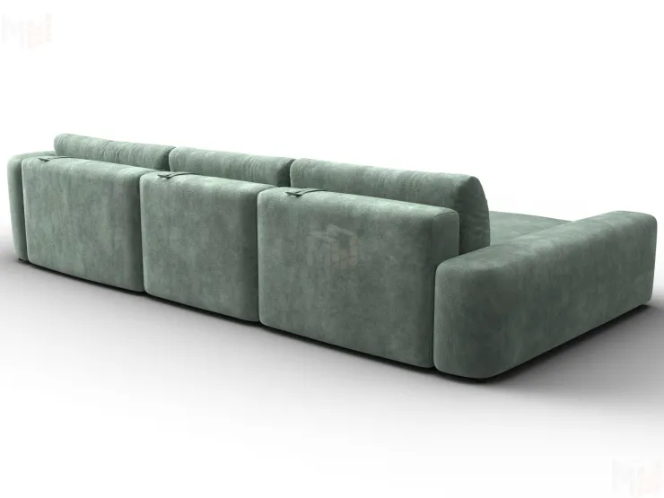 Диван угловой Лига-066 НПБ Лонг угол левый ( BRUT 08 зеленый )