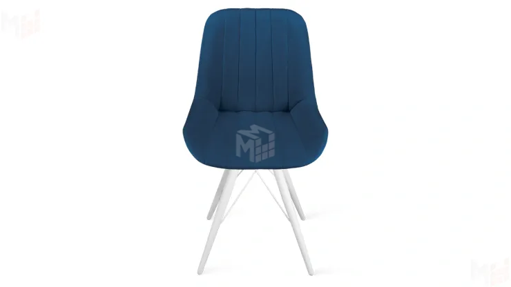 Стул Марвел К3 Исп. 2 Белый матовый Велюр Confetti Blue