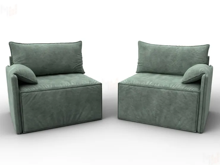 Диван прямой модульный Лига-106 ( BRUT 08 зеленый )