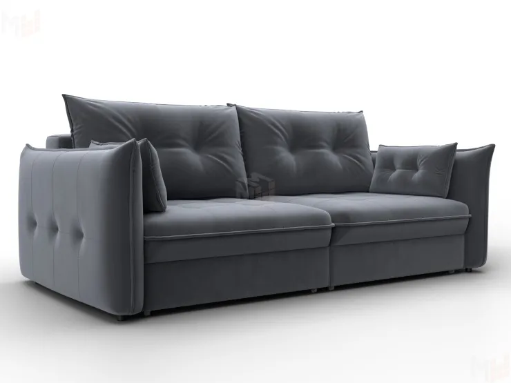 Диван прямой Лига-100 НПБ ( SEVEN 17 серый )