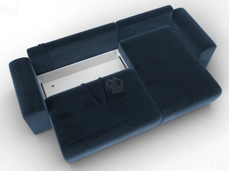 Диван угловой Лига-099 угол универсальный ( TOWER 13 синий )