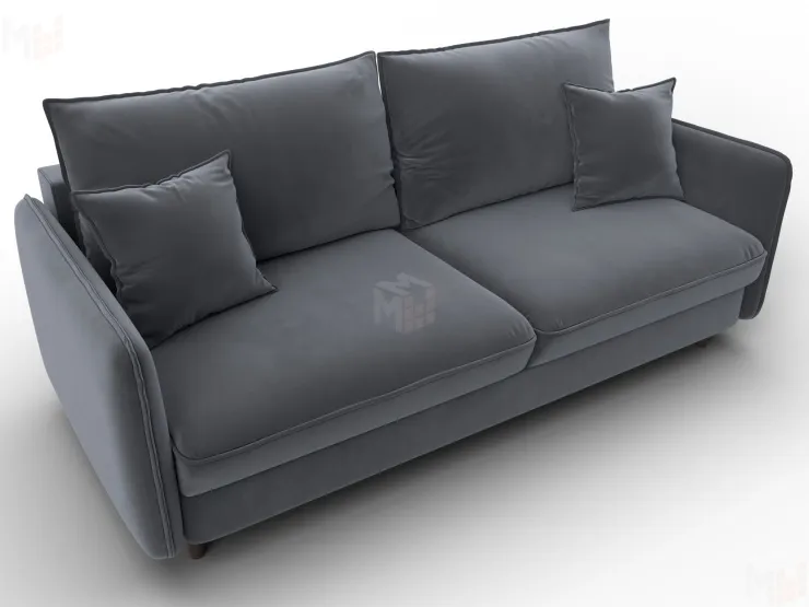 Диван прямой Лига-064 НПБ ( SEVEN 17 серый )