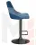 Стул барный DOBRIN JOSEPH BLACK (синий велюр (MJ9-117))