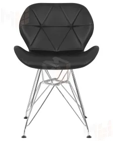 Стул обеденный DOBRIN BUTTERFLY CHROME (ножки хром, цвет чёрный)