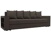 Диван прямой Дубай Лайт полки слева ( Коричневый ) Диван прямой Дубай Лайт полки слева ( Коричневый )